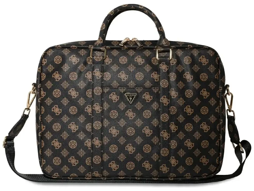 Guess 4G Peony kott esitaskuga ja kolmnurkse logoga 16" | must