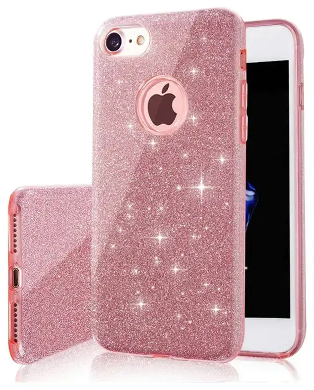 Glitter 3-in-1 maciņš telefonam iPhone 17 Pro Max rozā