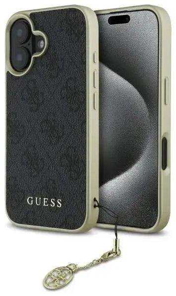 Guess GUHCP16SGF4GGR iPhone 16 6.1"       czarny|black hardcase 4G Charms Collection