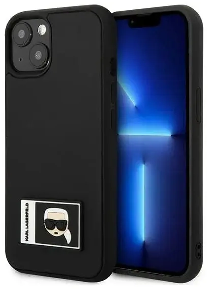 Karl Lagerfeld KLHCP13S3DKPK iPhone 13 mini 5,4" czarny|black hardcase Ikonik Patch