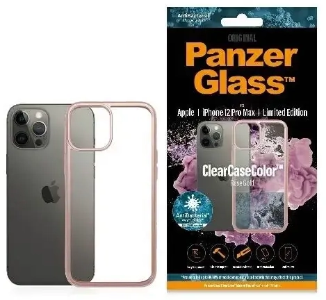 PanzerGlass ClearCase case for iPhone 12 Pro Max - transparent and pink