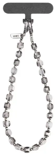 UNIQ Coehl Candy Gem Handstrap            uniwersalny sznurek do telefonu na rękę srebrny|silver sparkling