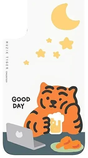 Panel Samsung GP-TOU021HOSOW do etui Frame Cover do Galaxy S22 Muzik Tiger biały|white