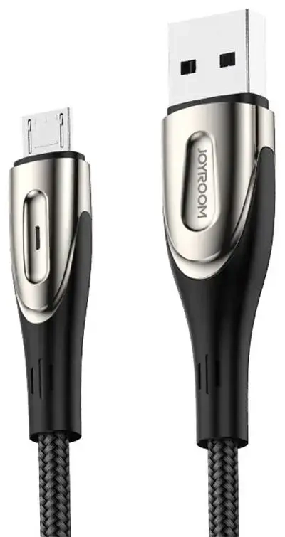 Duomenų perdavimo ir įkrovimo laidas Joyroom S-M411 | USB-A į Micro USB | 15W | 2 m | juodas