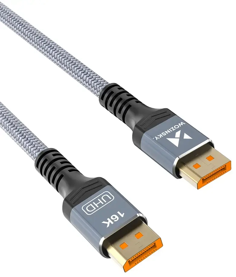 Wozinsky WPS-16AYL1S DisplayPort 2.1 Cable VESA Certified 80 Gb|s 16K@60Hz 8K@120Hz 4K@240Hz HDR HDCP DSC 1m - Black