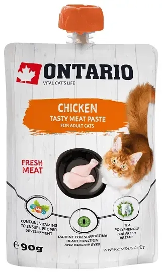 Maiuspala kassidele – Ontario Chicken Fresh Meat Paste, 90 g.