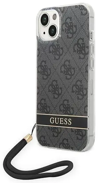 Guess GUOHCP14MH4STK iPhone 14 Plus 6,7" czarny|black hardcase 4G Print Strap