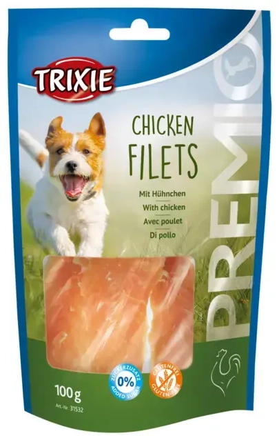 Treats for dogs : Trixie Premio Chicken Filets, 100 g