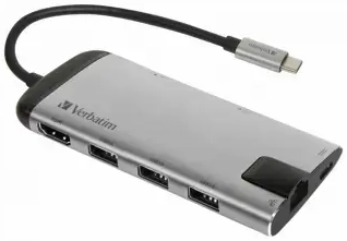 Verbatim USB-C Multiport hub HDMI LAN USB SD MicroSD