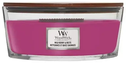 WoodWick Wild Berry & Beets kvapioji žvakė su medine dagtimi 453,6 g