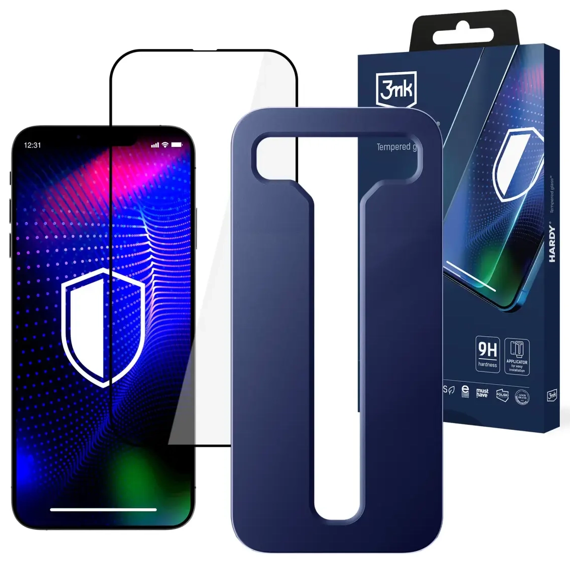 3mk Hardy tempered glass for phone iPhone 15