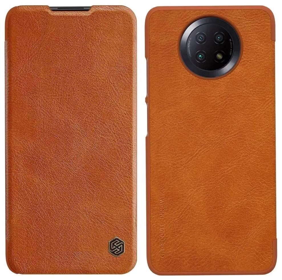 Nillkin Qin leather holster case for Xiaomi Redmi 9T brown