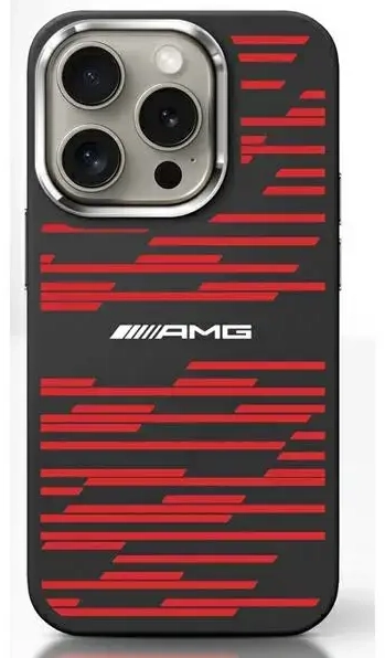 AMG AMHMP16S24SSRRK iPhone 16 6.1"        czarny|black hardcase Silicone Graphics MagSafe