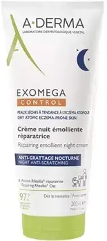 Exomega Control Emollient Night Cream - Minkštinamasis naktinis kremas