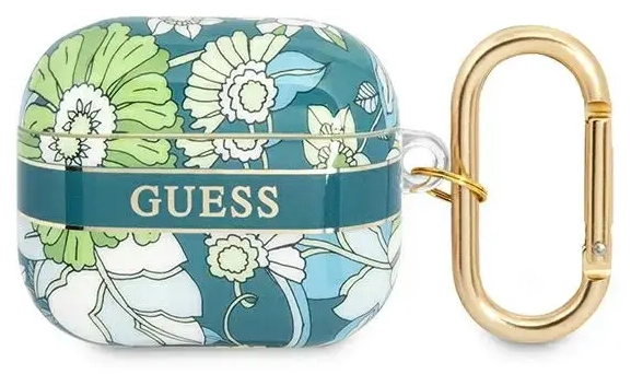 Guess case for Airpods 3 GUA3HHFLN green Flower