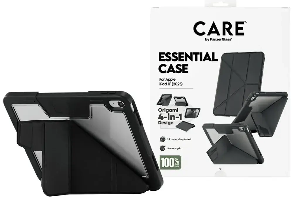 Etui Care by PanzerGlass Y fold do iPad   11" (2025) czarny