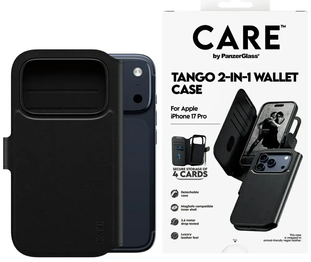 Case CARE by PanzerGlass Feature Tango 2w1 Wallet Case MagSafe for iPhone 17 Pro black