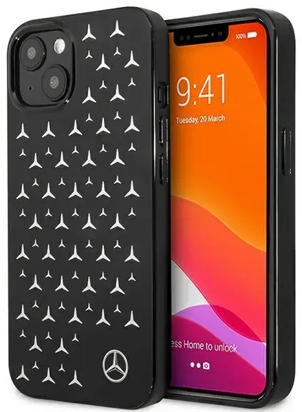 Mercedes MEHCP13SESPBK iPhone 13 mini 5,4" czarny|black hardcase Silver Stars Pattern