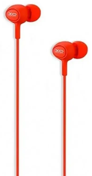 XO wired earphones S6 jack 3,5mm red