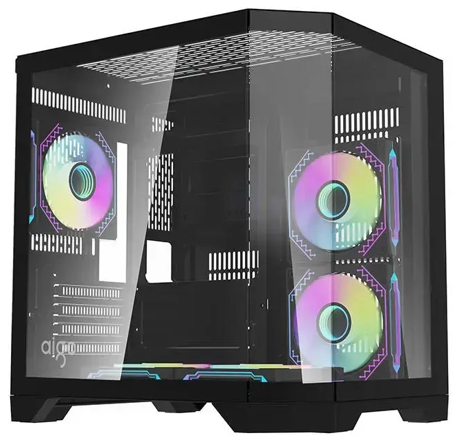 Darflash FT350 computer case + 5 aRGB fans (black)