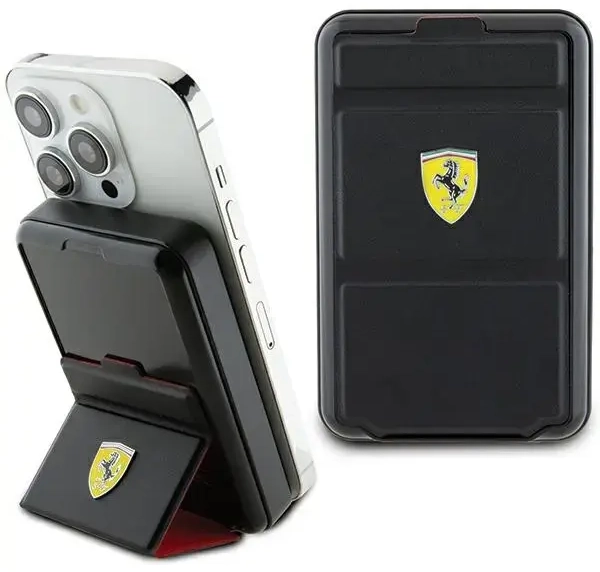 Ferrari FEPB10MSPLEK ārējais akumulators (powerbank) | 10000 mAh | 15W | USB-C, MagSafe, Bezvadu | melns