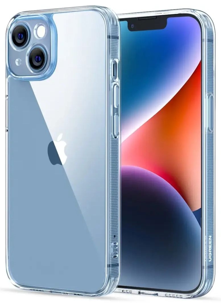 Ugreen Klasisks caurspīdīgs uzlabotais aizsargvāciņš iPhone 14 Plus caurspīdīgs (LP618) ar želejas rāmi Klasisks caurspīdīgs uzlabotais aizsargvāciņš