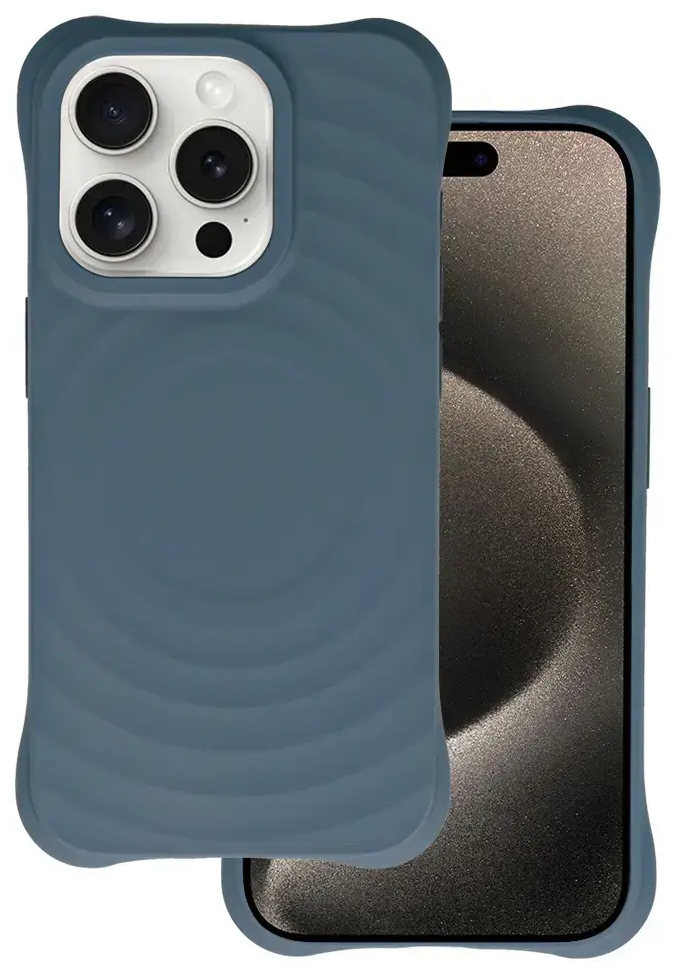 Tel Protect Wave telefono dėklas su MagSafe palaikymu iPhone 14 Pro tamsiai mėlynas