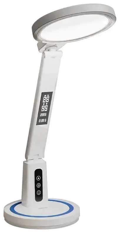 Desktop lamp LED DL-02 wireless with digitial clock white