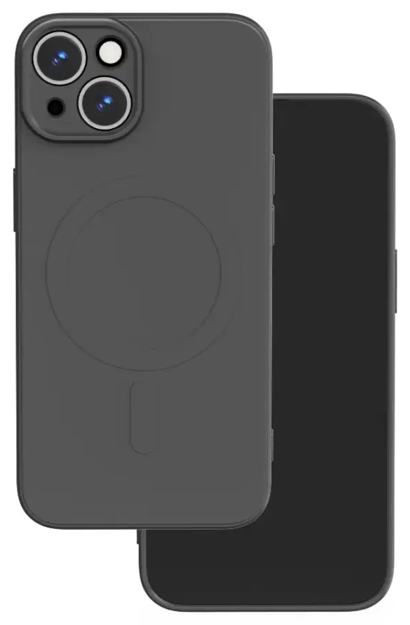 Simple Color Mag telefono dėklas su MagSafe palaikymu iPhone 14 juodas