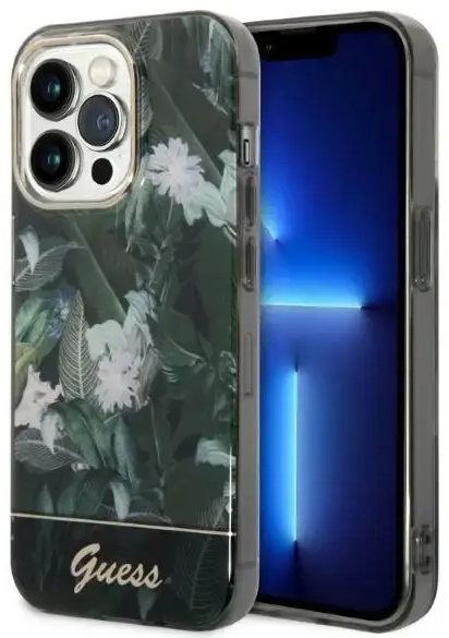 Guess GUHCP14LHGJGHA iPhone 14 Pro 6,1" zielony|green hardcase Jungle Collection