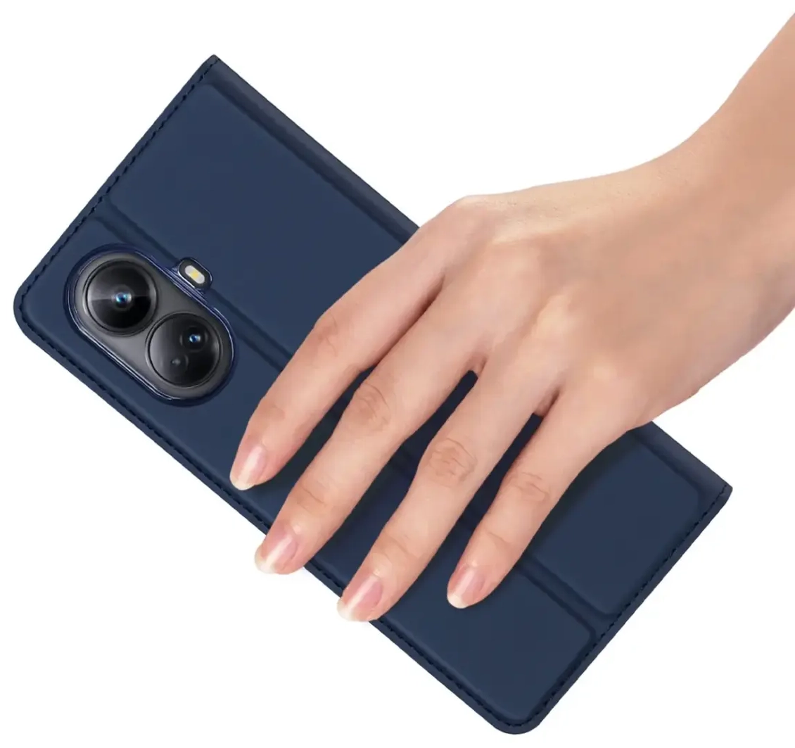 Dux Ducis Skin Pro Case for Realme 10 Pro Flip Card Wallet Stand Blue