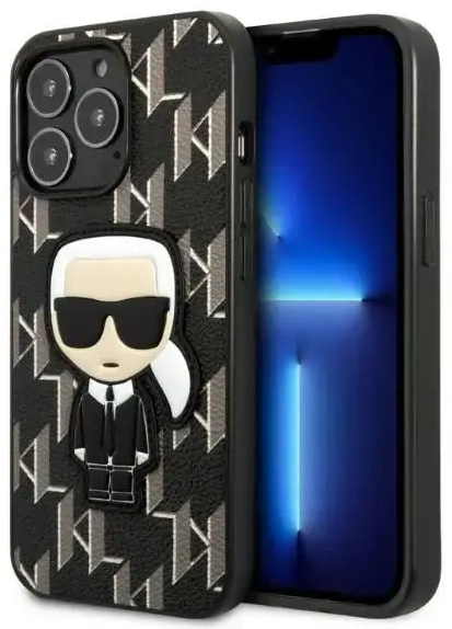 Karl Lagerfeld Monogram Ikonik dėklas iPhone 13 Pro juodas