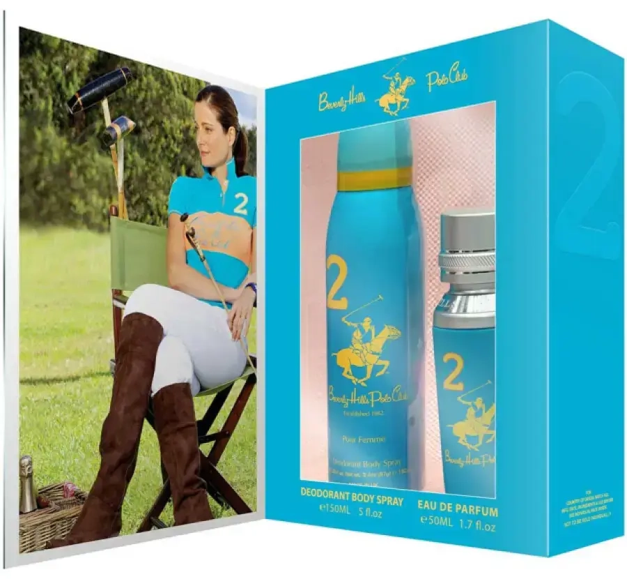 Gift Set Beverly Hills Polo Club: 1982 - Sport 2, Eau De Parfum, For Women, 50 ml + 1982 - Sport 2, Anti-Perspirant, Deodorant Spray, For Women, 150 ml