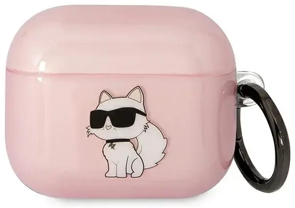 Karl Lagerfeld KLA3HNCHTCP Airpods 3 cover różowy|pink Ikonik Choupette