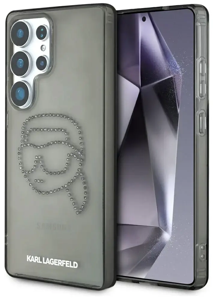 Case Karl Lagerfeld Rhinestones Karl Head Logo Samsung Galaxy S25 Ultra black
