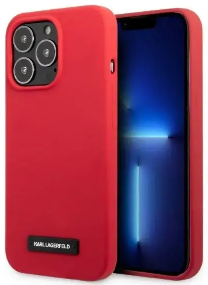 Karl Lagerfeld KLHCP13LSLMP1R iPhone 13 Pro | 13 6,1" hardcase czerwony|red Silicone Plaque