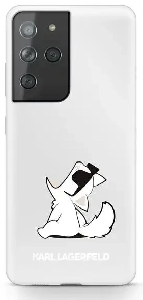 KLHCS21LCFNRC Karl Lagerfeld PC|TPU Choupette Eats vāciņš Samsung Galaxy S21 Ultra caurspīdīgs