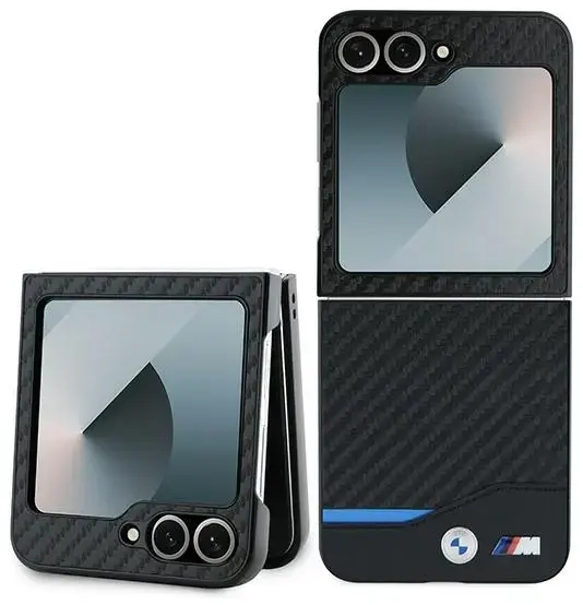 BMW BMHCZF622NBCK Z Flip6 F741 czarny|black hardcase Carbon Blue Line