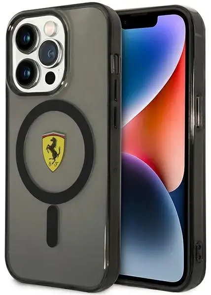 Ferrari FEHMP14XURKK iPhone 14 Pro Max 6.7" czarny|black hardcase Translucent Magsafe