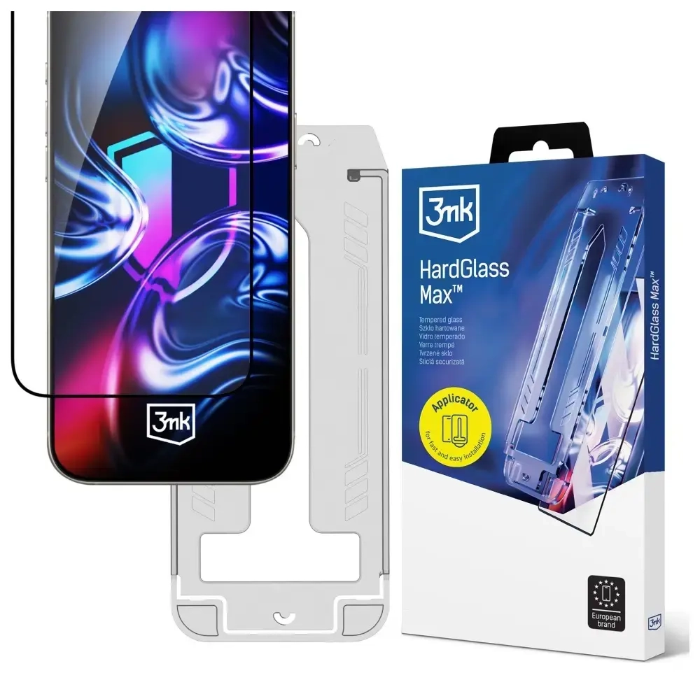 Szkło hartowane 3MK HardGlass Max         z aplikatorem do Apple iPhone 15 Pro Max