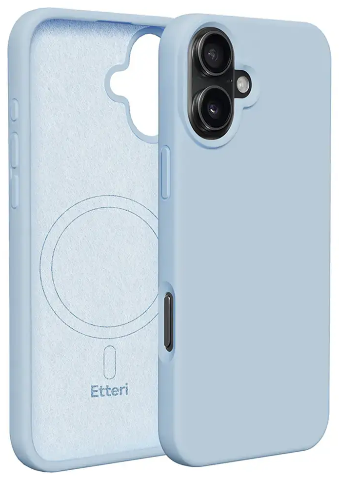 Etteri Silicone telefono dėklas su MagSafe palaikymu iPhone 16 mėlynas