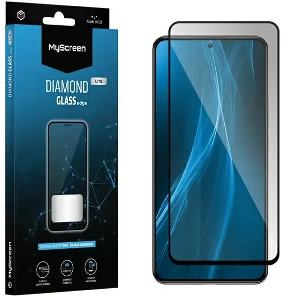MS Diamond Glass Edge Lite FG apsauginis stiklas telefonui Xiaomi Redmi Note 12S juodas visam ekranui