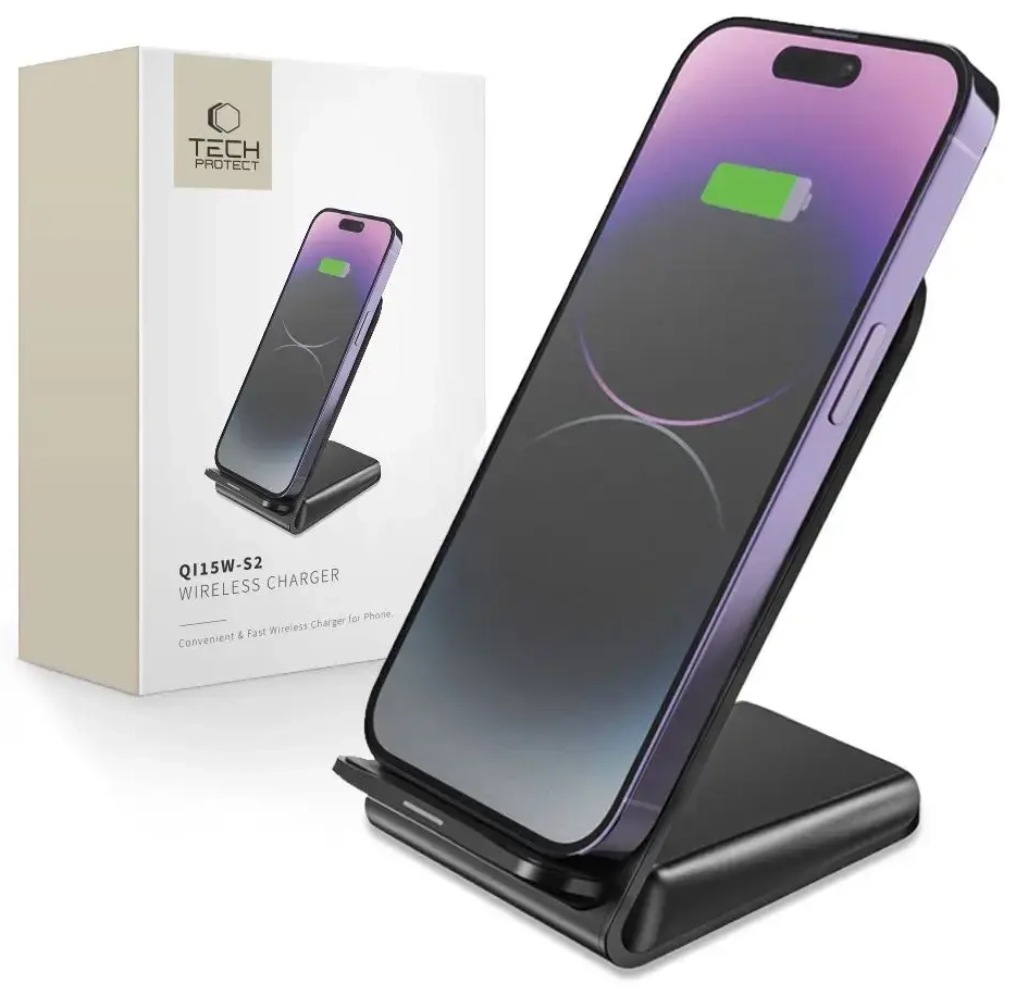 Tech-Protect S2 беспроводная зарядка | Qi | 15W | чёрная