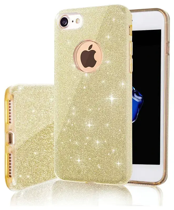 Glitter 3in1 case for Samsung Galaxy S21 gold