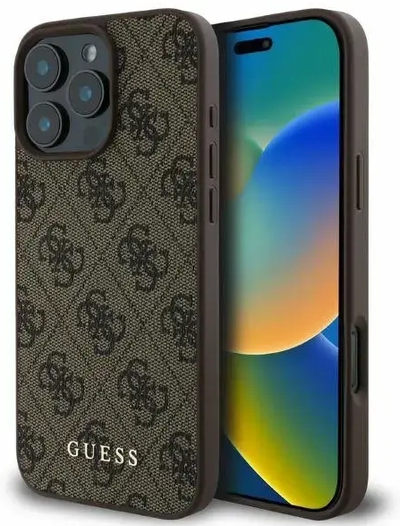 Guess GUHCP16LG4GFBR iPhone 16 Pro 6.3" brązowy|brown hardcase 4G Classic