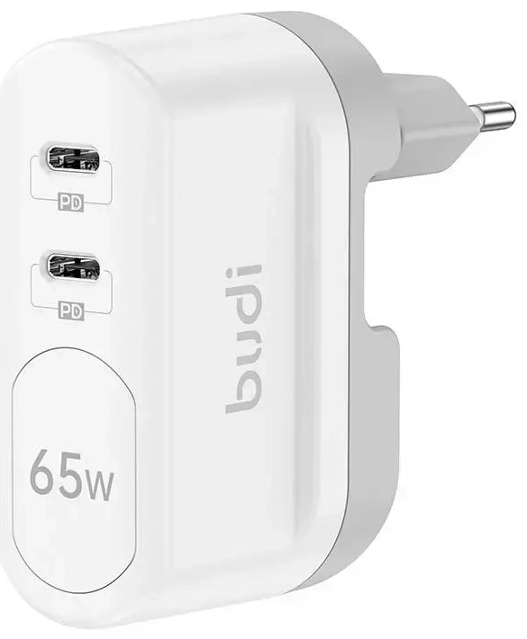 Budi tīkla lādētājs | 65W | USB-C | balts