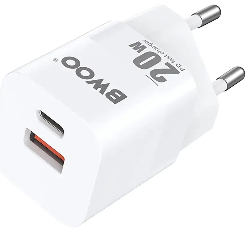 BWOO CDA156 tīkla lādētājs | 20W | PD, QC | USB-C, USB-A