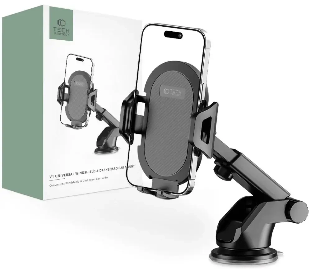 Tech-Protect V1 car phone holder for windshield|cockpit - black