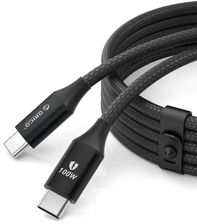 Orico CDX andmeedastus- ja laadimiskaabel | USB-C kuni USB-C | 100W | 1m | must