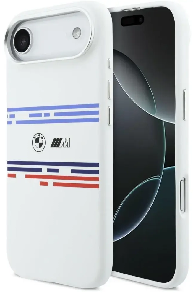 BMW M Silicon Horizontal Line MagSafe Case for iPhone Air White